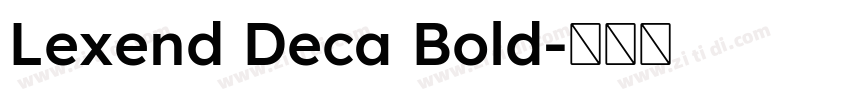 Lexend Deca Bold字体转换